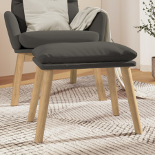 vidaXL sötétszürke bársony lábzsámoly 45 x 29,5 x 39 cm bútor