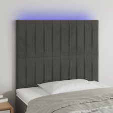 vidaXL sötétszürke bársony LED-es fejtámla 100x5x118/128 cm ágy és ágykellék