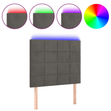 vidaXL sötétszürke bársony LED-es fejtámla 100x5x118/128 cm (3122467) ágy és ágykellék
