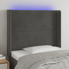 vidaXL sötétszürke bársony LED-es fejtámla 103x16x118/128 cm ágy és ágykellék