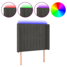 vidaXL sötétszürke bársony LED-es fejtámla 103x16x118/128 cm (3124329) ágy és ágykellék