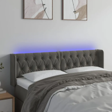 vidaXL sötétszürke bársony LED-es fejtámla 147 x 16 x 78/88 cm ágy és ágykellék