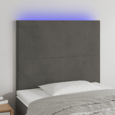 vidaXL sötétszürke bársony LED-es fejtámla 80x5x118/128 cm ágy és ágykellék