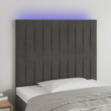 vidaXL sötétszürke bársony LED-es fejtámla 80x5x118/128 cm ágy és ágykellék