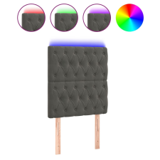 vidaXL sötétszürke bársony LED-es fejtámla 80x7x118/128 cm (3122791) ágy és ágykellék
