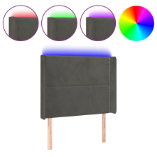 vidaXL sötétszürke bársony LED-es fejtámla 83x16x118/128 cm (3123939) ágy és ágykellék