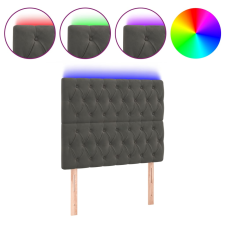 vidaXL sötétszürke bársony LED-es fejtámla 90x7x118/128 cm (3122797) ágy és ágykellék