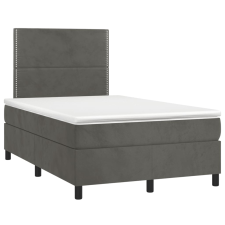 vidaXL sötétszürke bársony rugós ágy matraccal 120x190 cm ágy és ágykellék