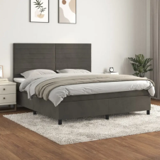vidaXL sötétszürke bársony rugós ágy matraccal 160x200 cm ágy és ágykellék