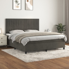 vidaXL sötétszürke bársony rugós ágy matraccal 160x200 cm ágy és ágykellék