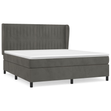 vidaXL sötétszürke bársony rugós ágy matraccal 180x200 cm (3129346) ágy és ágykellék
