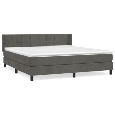 vidaXL sötétszürke bársony rugós ágy matraccal 180x200 cm (3130974) ágy és ágykellék