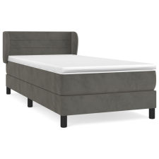 vidaXL sötétszürke bársony rugós ágy matraccal 80 x 200 cm (3127518) ágy és ágykellék