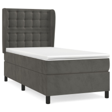 vidaXL sötétszürke bársony rugós ágy matraccal 80 x 200 cm (3129418) ágy és ágykellék