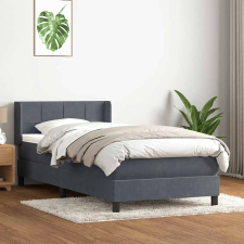 vidaXL sötétszürke bársony rugós ágy matraccal 80x210 cm ágy és ágykellék