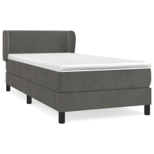 vidaXL sötétszürke bársony rugós ágy matraccal 90x190 cm (3127404) ágy és ágykellék
