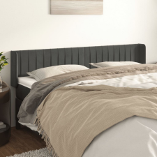 vidaXL sötétszürke bársony szárnyas fejtámla 163x16x78/88 cm ágy és ágykellék