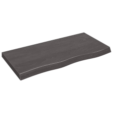 vidaXL sötétszürke kezelt tömör tölgyfa asztallap 100x50x6 cm (3156430) bútor