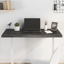 vidaXL sötétszürke kezelt tömör tölgyfa asztallap 100x60x4cm bútor