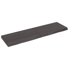 vidaXL sötétszürke kezelt tömör tölgyfa asztallap 140x40x6 cm (3156441) bútor