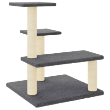 vidaXL sötétszürke macskabútor szizál kaparófákkal 61 cm (172087) macskafelszerelés