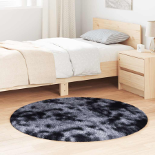 vidaXL sötétszürke poliészter hosszú szálú bozontos szőnyeg 120x120 cm lakástextília