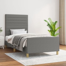 vidaXL sötétszürke szövet ágykeret fejtámlával 90 x 190 cm ágy és ágykellék