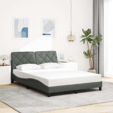 vidaXL sötétszürke szövet ágykeret matrac nélkül 140x200 cm ágy és ágykellék