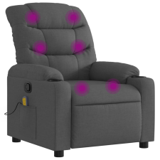 vidaXL sötétszürke szövet dönthető masszázsfotel (374157) masszázsfotel