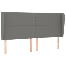 vidaXL sötétszürke szövet fejtámla szárnyakkal 163 x 23 x 118/128 cm (3117823) ágy és ágykellék