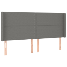 vidaXL sötétszürke szövet fejtámla szárnyakkal 183x16x118/128 cm (3119455) ágy és ágykellék