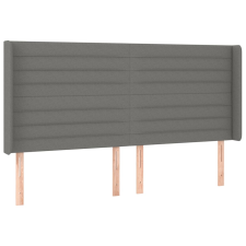 vidaXL sötétszürke szövet fejtámla szárnyakkal 183x16x118/128 cm (3119735) ágy és ágykellék