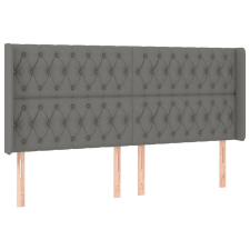 vidaXL sötétszürke szövet fejtámla szárnyakkal 183x16x118/128 cm (3119931) ágy és ágykellék
