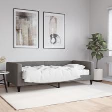 vidaXL sötétszürke szövet heverő matraccal 90 x 190 cm ágy és ágykellék