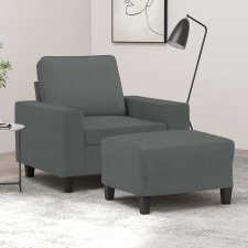 vidaXL sötétszürke szövet kanapéfotel lábtartóval 60 cm bútor