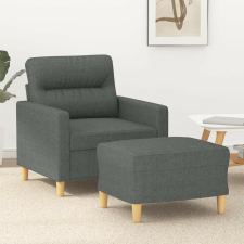 vidaXL sötétszürke szövet kanapéfotel lábtartóval 60 cm bútor