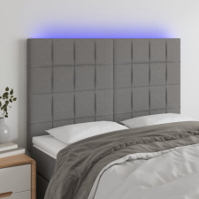 vidaXL sötétszürke szövet LED-es fejtámla 144x5x118/128 cm ágy és ágykellék