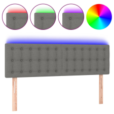 vidaXL sötétszürke szövet LED-es fejtámla 144x5x78/88 cm (3122045) ágy és ágykellék