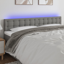 vidaXL sötétszürke szövet LED-es fejtámla 200x5x78/88 cm ágy és ágykellék