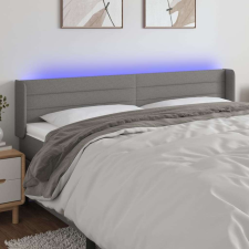 vidaXL sötétszürke szövet LED-es fejtámla 203 x 16 x 78/88 cm ágy és ágykellék