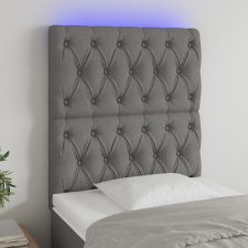 vidaXL sötétszürke szövet LED-es fejtámla 80x7x118/128 cm ágy és ágykellék