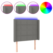 vidaXL sötétszürke szövet LED-es fejtámla 83x16x118/128 cm (3124023) ágy és ágykellék