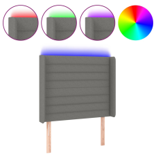 vidaXL sötétszürke szövet LED-es fejtámla 83x16x118/128 cm (3124163) ágy és ágykellék