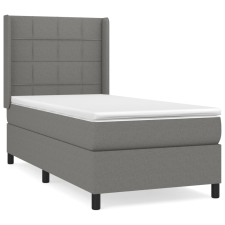 vidaXL sötétszürke szövet rugós ágy matraccal 100 x 200 cm (3131410) ágy és ágykellék