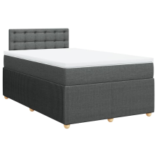 vidaXL sötétszürke szövet rugós ágy matraccal 120 x 190 cm (3287410) ágy és ágykellék