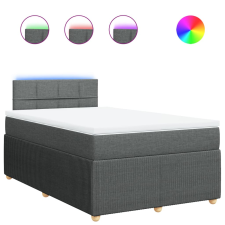 vidaXL sötétszürke szövet rugós ágy matraccal 120 x 190 cm (3289696) ágy és ágykellék