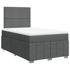vidaXL sötétszürke szövet rugós ágy matraccal 120 x 190 cm (3291601) ágy és ágykellék