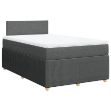 vidaXL sötétszürke szövet rugós ágy matraccal 120 x 200 cm (3287417) ágy és ágykellék