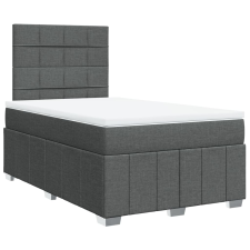 vidaXL sötétszürke szövet rugós ágy matraccal 120 x 200 cm (3291636) ágy és ágykellék