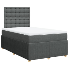 vidaXL sötétszürke szövet rugós ágy matraccal 120 x 200 cm (3292038) ágy és ágykellék